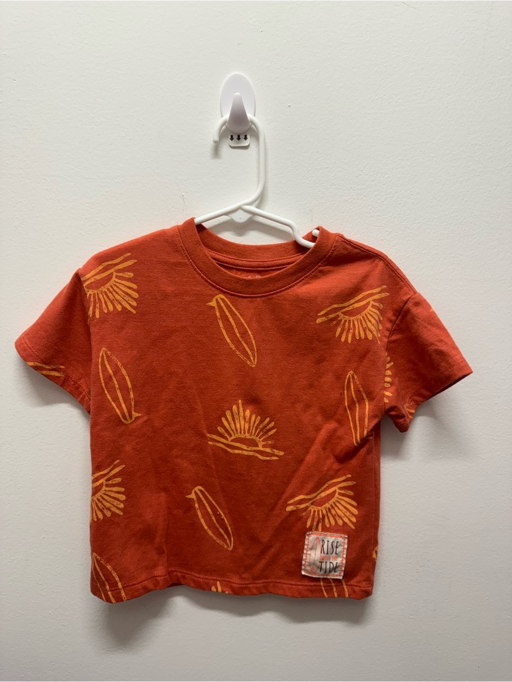 Kids Short Sleeve Orange Graphic Tee -